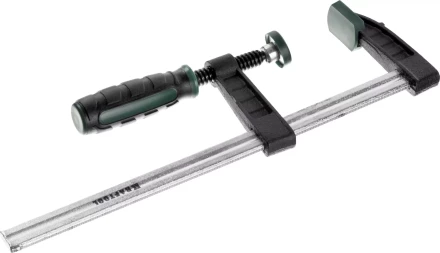 Струбцина, KRAFTOOL 32011-050-200, тип "F", DIN 5117, двухкомпонентная ручка, 50х200мм 32011-050-200 купить в Надыме