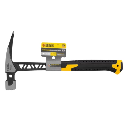 Молоток кровельщика 600 г, цельнокованый, боек с магнитом, двухкомп. обрезин. рук-ка Denzel 10623 купить в Надыме