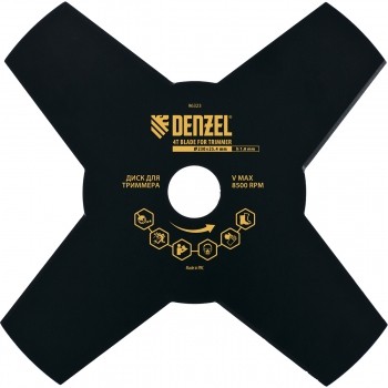 Диск для триммера 230 х 25,4 толщина 1,6 мм 4 лезвия DENZEL 96323 купить в Надыме