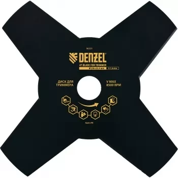Диск для триммера 230 х 25,4 толщина 1,6 мм 4 лезвия DENZEL 96323 купить в Надыме