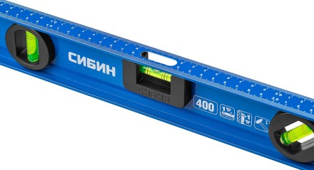 Уровень СИБИН двутавровый, 3 ампулы, измерительная линейка, 40см 34607-040 купить в Надыме