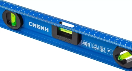 Уровень СИБИН двутавровый, 3 ампулы, измерительная линейка, 40см 34607-040 купить в Надыме