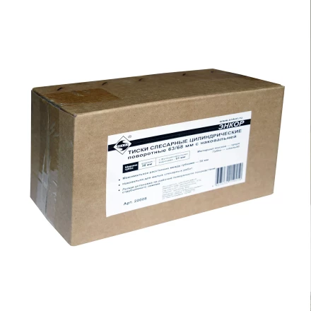 Тиски слесарные цилиндрические поворотные 63/38мм с наковальней Энкор 20008 купить в Надыме