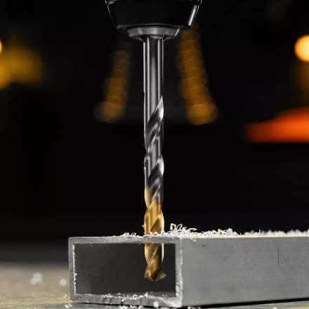 Сверло спиральное по металлу Denzel 8,5 x 117 мм, Р6М5, Golden Tip, 718240 купить в Надыме