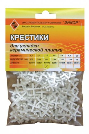 Крестики для кафеля 2,5 мм 200 штук блистер Энкор 69892 купить в Надыме
