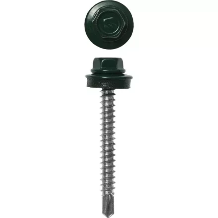 Саморезы ЗУБР окраш., RAL 6005 зелен. насыщен., для крепл. кров. матер. к дерев. обреш., 4.8x60мм, 200шт 4-300315-48-060-6005 купить в Надыме