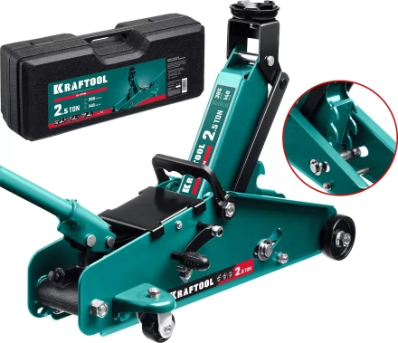 Домкраты KRAFTOOL подкатные гидравлические, алюминиевый корпус 43457-2.5-K купить в Надыме