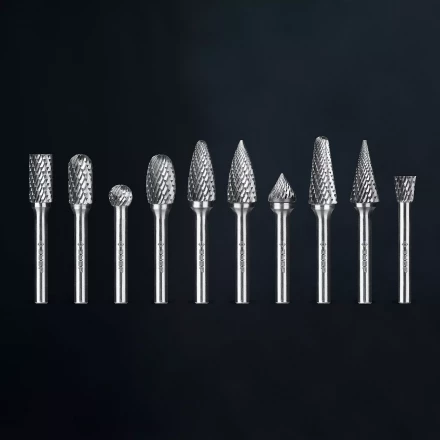 Зубр Набор твердосплавных борфрез, 10 шт.: A1020, C1020, D1009, E1220, F1225, G1225, J1009, L1228, M1225, N1010 (28815-H10) купить в Надыме