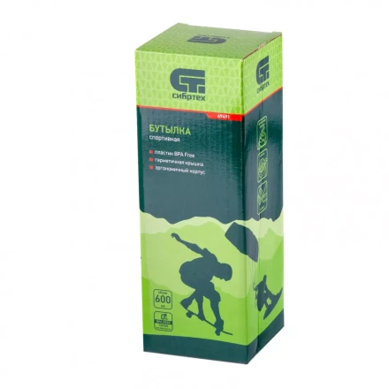 Бутылка спортивная 600 мл Сибртех 69491 купить в Надыме