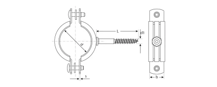 Хомуты трубные с шурупом карточка серия ЭКСПЕРТ купить в Надыме