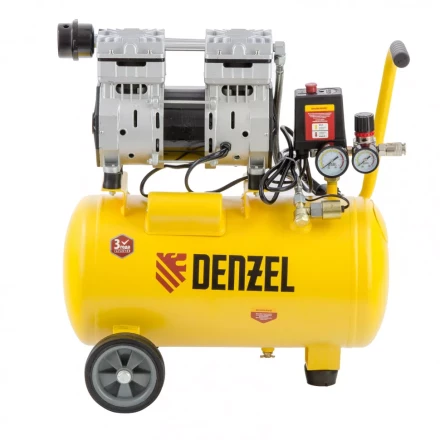Компрессор безмаслянный Denzel DLS950/24 малошумный 58026 купить в Надыме
