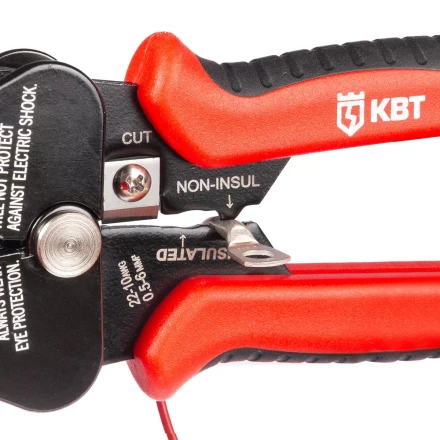 Полуавтоматический стриппер КВТ WS-03 для снятия изоляции с проводов 0.5–6.0 мм с функцией опрессовки и модулем резки CutPro (101542) купить в Надыме