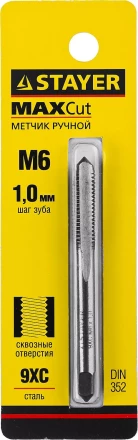 Метчик STAYER &quot;MASTER&quot; одинарный, для сквозных отверстий, сталь 9ХС, М6х1,0 28020-06-1.0 купить в Надыме