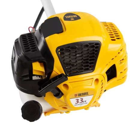 Триммер бензиновый DTL-33, 33 см3, неразъемная штанга, состоит из 2 частей Denzel 96261 купить в Надыме