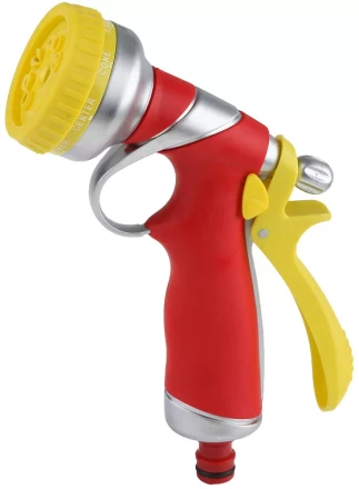 Пистолет-распылитель GRINDA металлический с TPR, 8-позиционный 8-427143 купить в Надыме