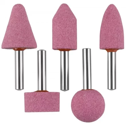 Набор ЗУБР "МАСТЕР": Абразивные минишарошки-насадки для  дрели, оксид алюминия высокой твердости, хвостовик d 6мм, 5 предм. 35996-H5 купить в Надыме