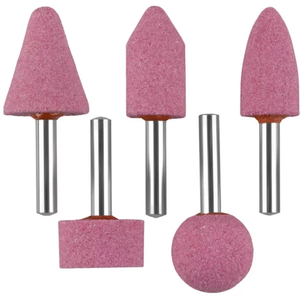 Набор ЗУБР "МАСТЕР": Абразивные минишарошки-насадки для  дрели, оксид алюминия высокой твердости, хвостовик d 6мм, 5 предм. 35996-H5 купить в Надыме