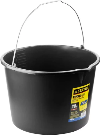 Ведро STAYER "PROFI" строительное пластмассовое с носиком, 20л 06083-20 купить в Надыме