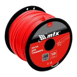 Леска для триммера звезда 4,0 мм х 120 м, на катушке //MTX 96883