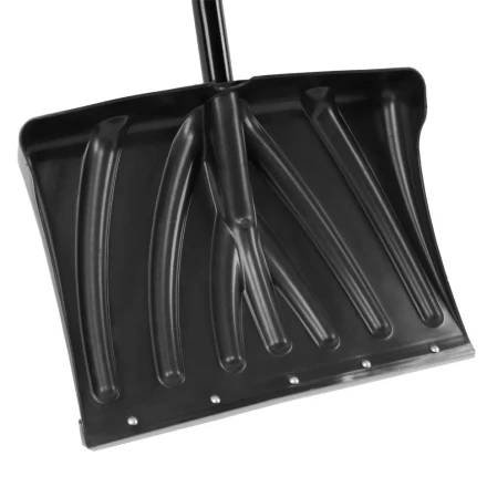 Лопата для уборки снега пластиковая, 450х325х1370 мм, стальной черенок, Palisad 61660 купить в Надыме