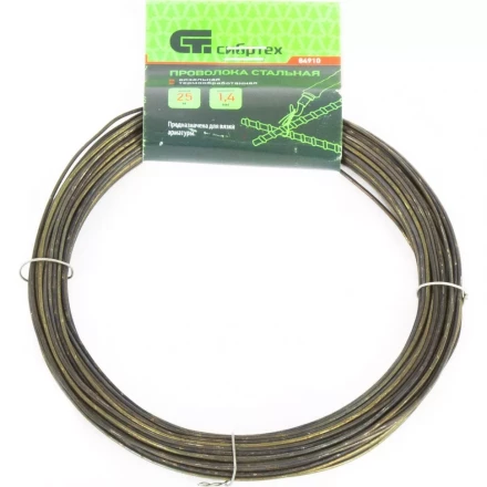 Проволока стальная 25 м вязальная термообработанная 1,4 мм Сибртех 84910 купить в Надыме