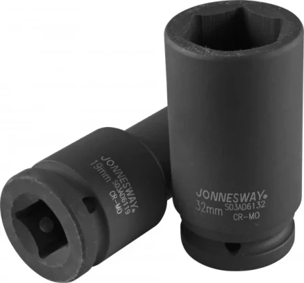 Головка ударная шестигранная 3/4" М17  удлиненная S03AD6117 Jonnesway 48582 купить в Надыме