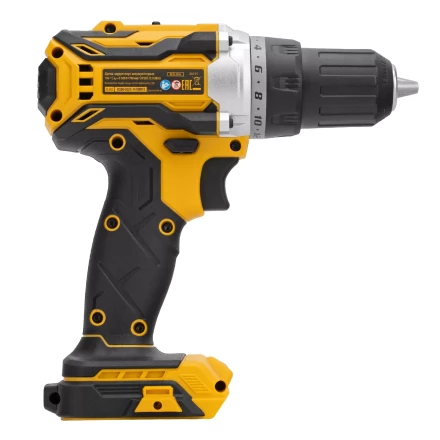 Дрель-шуруповерт аккумуляторная, бесщет.  Denzel 26141 BLDL-18-0 Li-Ion, 18 В купить в Надыме