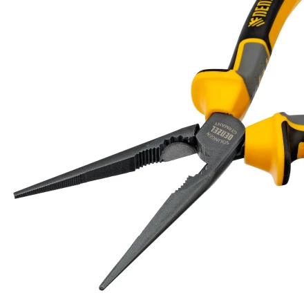 Длинногубцы прямые 205 мм Denzel 17302, трехкомпонентные рукоятки купить в Надыме