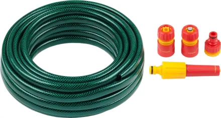 Набор поливочный GRINDA: Шланг 1/2"x15 м, наконечник-распылитель, поливочная арматура 428497-1/2-15 купить в Надыме