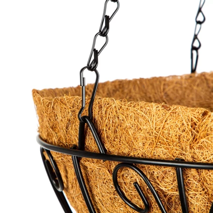 Кашпо подвесное с декором, с кокосовой корзиной, диаметр, 30 см Palisad 690108 купить в Надыме