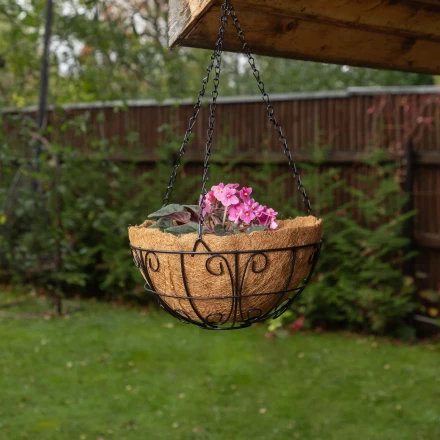 Кашпо подвесное с декором, с кокосовой корзиной, диаметр, 30 см Palisad 690108 купить в Надыме
