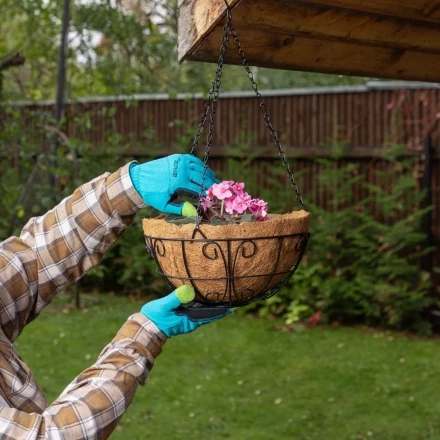 Кашпо подвесное с декором, с кокосовой корзиной, диаметр, 30 см Palisad 690108 купить в Надыме