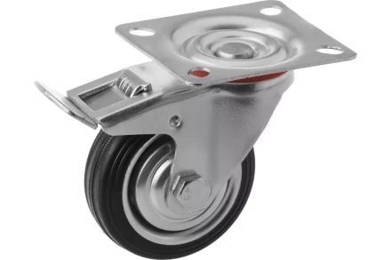 Колесо поворотное резина SCb 97 85 мм с тормозом (F) 1046153 купить в Надыме