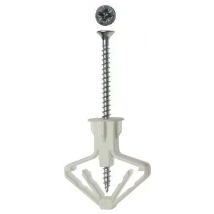 Дюбель ЗУБР "МАСТЕР" полипропиленовый, тип "Бабочка", для пустотелых конструкций, с оцинкованным саморезом, 10 х 50 мм, 4 шт 4-301326 купить в Надыме