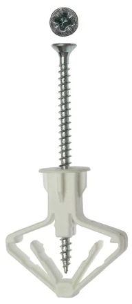 Дюбель ЗУБР "МАСТЕР" полипропиленовый, тип "Бабочка", для пустотелых конструкций, с оцинкованным саморезом, 10 х 50 мм, 4 шт 4-301326 купить в Надыме