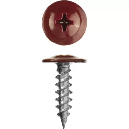 Саморезы ЗУБР с прессшайбой по листовому металлу до 0,9 мм, окрашенные в RAL-3005, PH2, 4,2х16 мм, 500шт 300191-42-016-3005 купить в Надыме