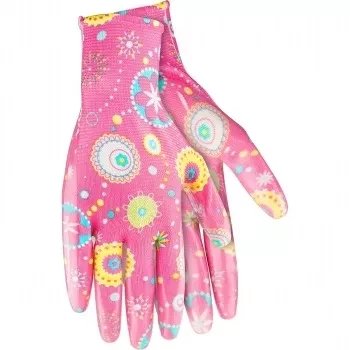 Перчатки садовые из полиэстера с нитриловым обливом, красные, L PALISAD 67747 купить в Надыме