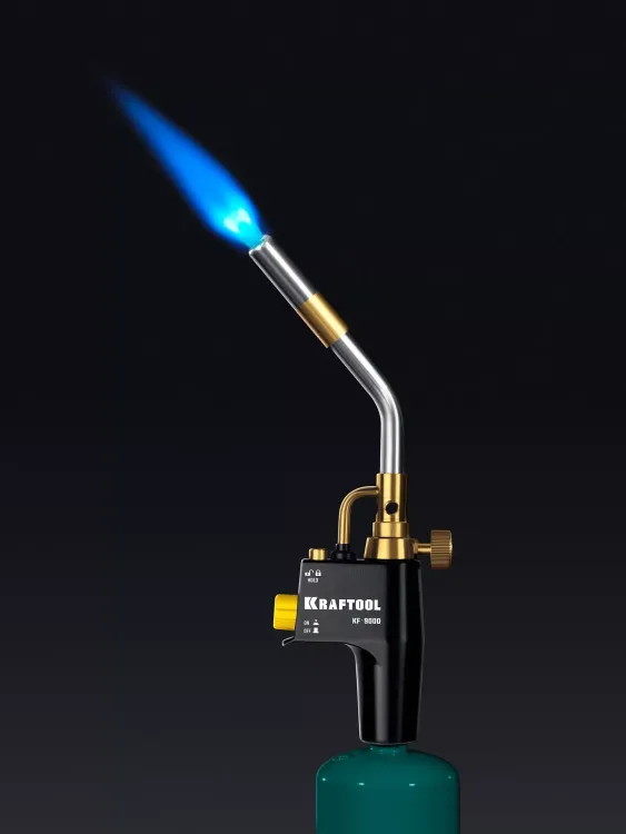 Blue Fire  KF-9000  горелка для МАПП / MAPP газа,  с пъезоподжигом,  на баллон c резьбовым соединением US 1, 2000°C 55510 купить в Надыме
