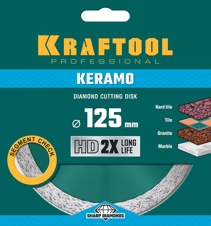 Диск алмазный отрезной для УШМ KERAMO 36684-125 купить в Надыме