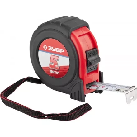 Рулетка ЗУБР "МАСТЕР", обрезиненный корпус, на карточке, 5 м / 19 мм 34055-05-19_z02 купить в Надыме