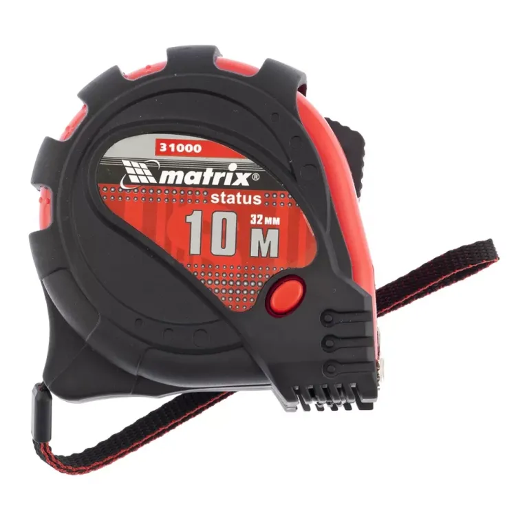 Рулетка Status magnet 3 fixations 10 м х 32 мм обрезиненный корпус зацеп с магнитом  MATRIX 31000 купить в Надыме