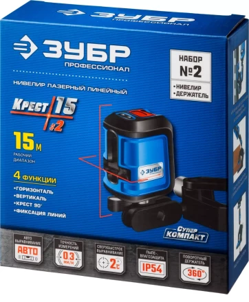 Нивелиры лазерные Крест-15 двухлучевой с держателем серия ПРОФЕССИОНАЛ купить в Надыме