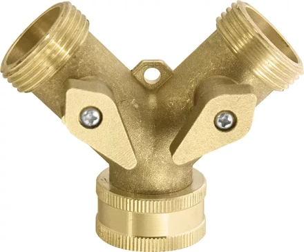 Разветвитель 2- х  канальный регулируемый внешняя и внутренняя резьба 3/4" латунный  PALISAD 66523 купить в Надыме