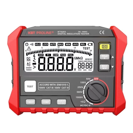 Тестер сопротивления изоляции до 100 ГОм КВТ KT 5203 PROLINE (89638) купить в Надыме