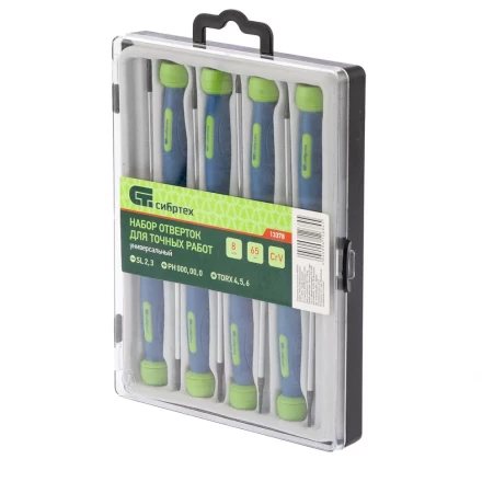 Набор отверток для точных работ универсальный 8 шт Crv Сибртех 13378 купить в Надыме