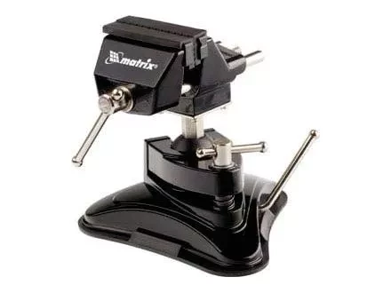 Тиски настольные,резиновая вакуумная присоска,шарнирный механизм,ширина рабочих губок 70 мм  MATRIX 18506 купить в Надыме