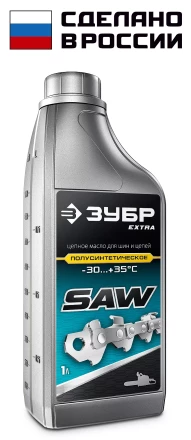 ЗУБР 1 л, цепное полусинтетическое масло для бензо и электропил, EXTRA (70621-1) купить в Надыме
