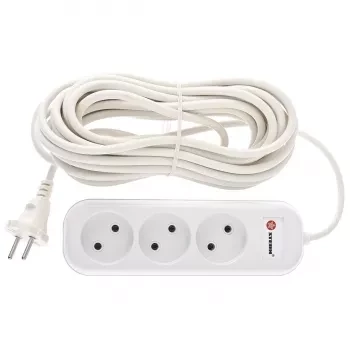 Удлинитель бытовой серия EU, без заземления, 7м, 3 роз., 6А Stern 95728 купить в Надыме