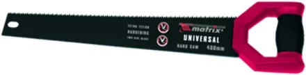 Ножовка по дереву UNIVERSAL,400 мм две рабочие кромки 13-14 TPI и 7-8 TPI,тефлоновое покр. MATRIX 23571 купить в Надыме