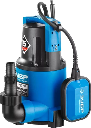Насос ЗУБР "ПРОФЕССИОНАЛ" Т3 погружной дренажный для чистой воды (d пропускаемых частиц до 5мм), 400Вт, пропускная способность 140л/мин, напор 8,0м НПЧ-Т3-400 купить в Надыме
